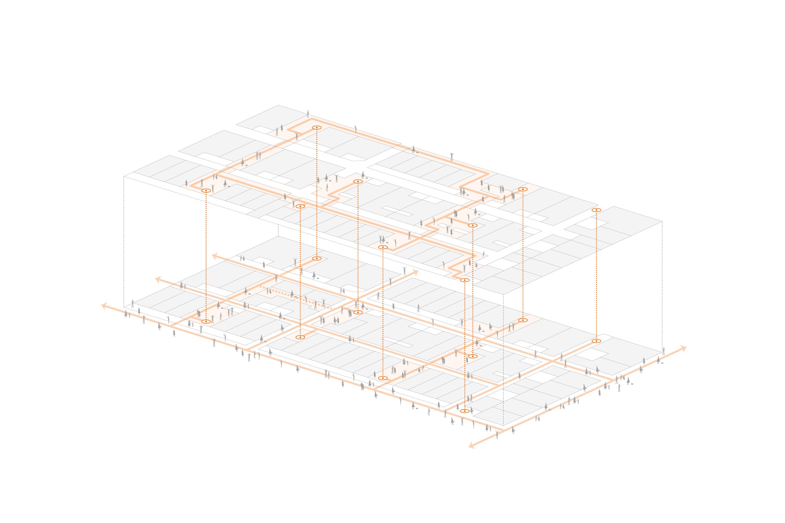 Spatial circulation diagram for the renewed lifen compound